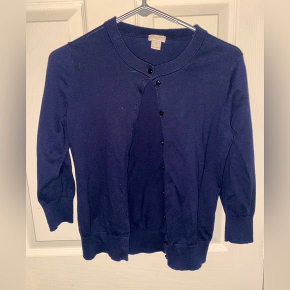 J. Crew cardigan. Navy. Quarter sleeve. Size small - Picture 1 of 1